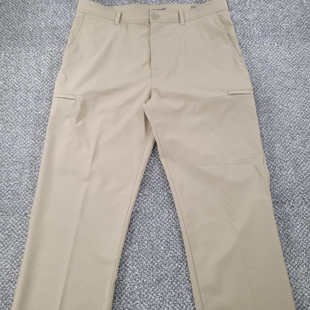 Solaris Mens Performance Hiking Pants Khaki Tan 38x32 Stretch‎ Outdoor Travel